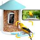 NETVUE by Birdfy Smart Bird Feeder with Camera – AI Identifies Birds Species 2MP Night Vision & App Alerts, 2.4Ghz Wi-Fi Connect IP65 Weatherproof Bird Camera-Gift for Backyard BirdWatchers, Blue
