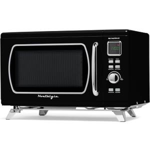 Nostalgia NMCMO9FTBK6A Microwave Oven, 0.9 Cu. Ft, Black