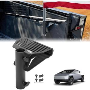 JOYTUTUS Truck Bed Flag Pole Mount Compatible with 2024 Cybertruck, US Flag Patten Design Truck Bed Side Rail Flagpole Bracket, No Drilling