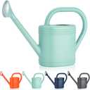 1 Gallon Watering Can for Indoor Plants, Garden Watering Cans for Outdoor Plant House Flower, Modern Plant Watering Can Large Long Spout with Sprinkler Head (Green)
