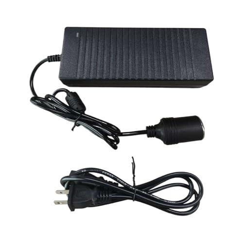 120W AC to DC Converter, 100-240V to DC 12V 10A Cigarette Lighter Socket, Wall Plug Socket Power Supply Adapter, Universal for Car Fan, Inflator Pump, Refrigerator, Vacuum Cleaner (2-pin)