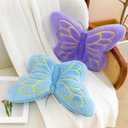 PEACH CAT Butterfly Pillow Decorative Butterfly Shaped Throw Pillows 16" x 12" Soft Plush Cushion Decor for Bedroom Living Room Couch Sofa Blue