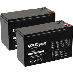 ExpertPower Standard 12V 7AH Rechargeable SLA Battery, (EXP1270-2)