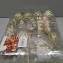 Alupssuc 95pcs Christmas Balls Ornaments Set, Shatterproof Plastic Baubles, Soldiers, Christmas Socks for Xmas Tree Holiday Wedding Party Decorations with Hanging Strings, Gold and White