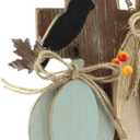 AuldHome Design Farmhouse Fall Door Sign, Wooden Door Decoration 12.5 x 12 Inches