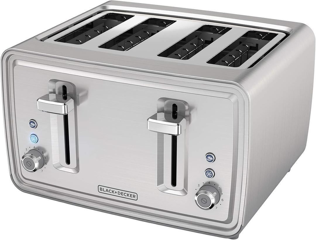 BLACK+DECKER 4-Slice Toaster, Stainless Steel, TR4900SSD BLACK+DECKER 4-Slice Toaster, Stainless Steel, TR4900SSD