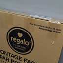 Regalo Safety 29-38.5" Baby Gate for Doorways & Bottom of Stairs, Pressure Mounted Baby Gate with Door for Babies, Toddlers & Pets, Tested & Safe for 30 Years, American Designed, American Owned, White