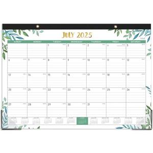 Desk Calendar 2025-2026, 18 Months Calendar from July 2025 to December 2026, 17" x 12", 2025-2026 Desk Calendar Large Ruled Blocks for Planning