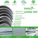 Pop Up Folding Camper Cover 7 Layers Top Tent Trailer Cover (Fits 10' to 12')