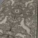 Lahome Boho Animal 5x7 Washable Living Room Area Rugs, Green Soft Rugs for Bedroom, Botanical Large Boho Non Slip Dining Room Carpet for Under Table Entryway Kitchen Office (5x7ft,Light Green)