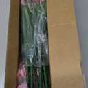 22 Pack Artificial Flowers Outdoor Fake Plants, Faux Flowers UV Resistant with Plastic Plants, Faux Silk Flowers for Outdoors Outside Front Porch Hanging Planter Window Box Garden Decoration(Pink)