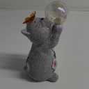 Goodeco Solar Cat Garden Statue - Outdoor Cat Decor with Solar Butterfly & Succulent Flowers LED Lights for Garden Enthusiasts - Ideal Gifts for Mom & Birthdays (Gray)