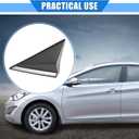 Mirror Corner Triangle mudguard Cover Compatible for Hyundai Elantra 2014 2015 2016, Durable Plastic Black Silver Tone Front Left Side Rearview Triangle Trim Panel