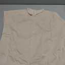 Womens Rolled Cap Sleeve Knit Top Button Front Summer Lightweight Sweater Shirt (Beige, M)