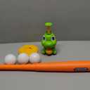 Pop-Up T-Ball Set, Green Dinosaur Tee with Bat and 3 Balls, Indoor Outdoor Baseball Training Toy for Kids Ages 3-8