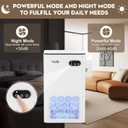 ToLife Dehumidifier for Home, 1000 sq.ft Dehumidifiers for Basement Bedroom Bathroom with 95 OZ Water Tank, Auto Shut Off 7 Colors LED Light, White Black