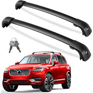KINGGERI 300lbs Roof Rack Cross Bars Compatible with Volvo XC90 XC-90 2016-2026, Heavy Duty Anti-Theft Lockable Aluminum Roof Rails Crossbars Rooftop Accessories Luggage Racks Carrier