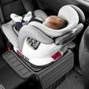 insefocc TPE Car Seat Protector for Child Car Seat, Waterproof Anti‑Slip No Imprints Car Seat Cover, Universal Booster Seat Protector for Baby & Pet, BPA‑Free Under Seat Car Mat（Black 2pc）