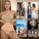 2 PCS Thong Shapewear with Tummy Control for Women, High Waisted Body Shaper Underwear Seamless Shapewear (L)