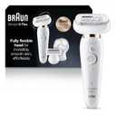 Braun Epilator Silk-pil 9 9-030 with Flexible Head, Facial Hair Removal for Women and Men, Hair Removal Device, Shaver & Trimmer, Cordless, Rechargeable, Wet & Dry, Beauty Kit with Body Massage Pad