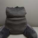 Back Pillow for Bed Sitting up, Backrest Pillow with Arms, Back Support Pillows for Gaming Lounging Watching TV, Large 21" Grey