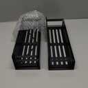 4 Pack Magnetic Spice Rack Organizer for Refrigerator and Oven, Black Fridge Organizers and Storage for Kitchen