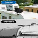 RV Integrated Snap-On Air Conditioner Cover, 32x29x16in Oxford Cloth Durable Outside Air Conditioner Protective Cover with Storage Bag Practical Accessory for RV (Black)