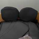 CAPITAUTO Universal Car Seat Covers Full Set - Waterproof Faux Leather, Airbag-Safe Design, Fit for Cars/SUVs/Trucks, 5-Seat Black Interior Accessories
