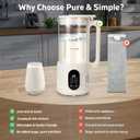 8 in1 Automatic Nut Milk Maker, 40oz Soybean Milk Machine, Homemade Almond, Oat, Soy, Plant-Based Milk and Non Dairy Beverages, 12 Hours Timer/Room Temp/Auto-Clean/Keep Warm/Boil/Low-Noise