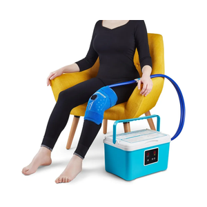 PhysioNatural Blue Ice Cold Therapy Machine – Cryotherapy for Pain Relief – Ice Machine for Knee After Surgery, Back, Shoulder, Hip, and Ankle – Cold Compression for Arthritis and Post-Surgery Relief