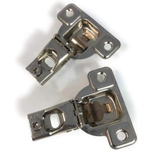 Salice E-Centra Nickel-Plated Metal 106-degree 9/16-inch Overlay Screw-on Face Frame Hinge with 2 Cams (2)