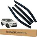 Window Visors Rain Guards for Toyota Highlander 2014 2015 2016 2017 2018 2019 Accessories, Wind Deflectors Vent Shades for Toyota Highlander