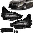 Daytime Running Lights Replacement for 2017-2019 Toyota Corolla L LE XLE Front Driving Fog Lamp Assembly with Switch & Wring Harness