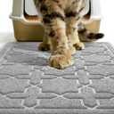 Yimobra Cat Litter Mat, Litter Trapping Waterproof Non Slip PVC Mat, Scatter Control Easy Clean for Litter Box, 47"x36", Grey