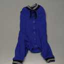 PUMYPOREITY Cat Recovery Suit for Hind Legs, Cat Surgical Spay Suit with Leg Sleeves to Stop Licking, Long Rear Sleeve Wound Cover Abdomen Kitten Onesie, Blue, Medium