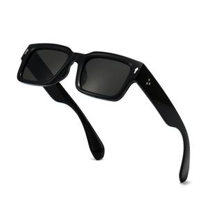 2 x ZIMUSUN Square Frame Sunglasses for Women Men Trendy Chunky Rectangle Sun Glasses Black Shades(A2 Black/Red)