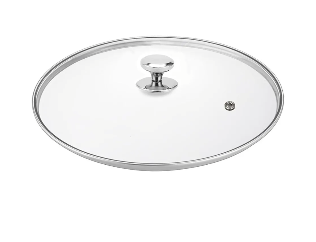 Glass lid for Large Pots and Pans, 14 Inch Cover for Replacement, Clear Commercial Lid for Cookware Cooking, Frying Pans, Sauce Pan