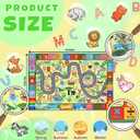 3x5 Feet Educational Area Rug Kids Rugs for Playroom with Alphabet Numbers Shapes Animals Learning Carpet for Bedroom Nursery Classroom Boys Girls Toddler Baby Non Slip Floor Mat