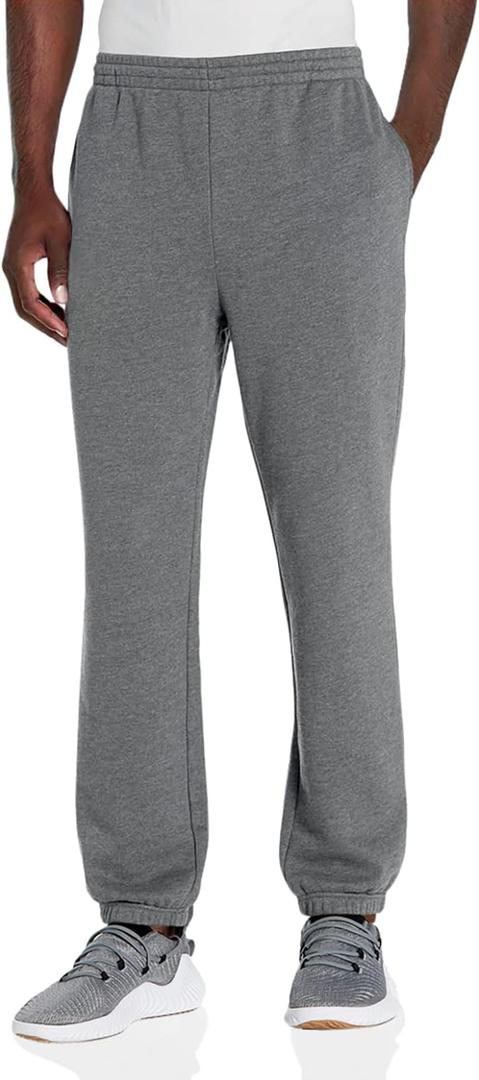 Amazon Essentials Men's Fleece Sweatpants, Closed Bottom(X-Large, Charcoal Heather)