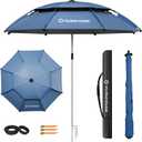 Outdoor Umbrellas for Patio 7.2/7.8/8.5FT Patio Table Umbrella with Tilt, UPF50+ UV Protection, High Black Coated, with Carry Bag, Great for Beach, Camping, Picnic, Backyard (Classic Series)