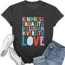 Teacher Shirt Women Inspirational Letter Print T-Shirt Special Education Teacher's Day Tee Tops (Gray, M)