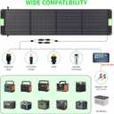 200W Portable Solar Panel for Power Station, Foldable Solar Charger w/ 4 Kickstands, IP65 Waterproof Solar Panel Kit w/DC XT60 Anderson Aviation Output for Outdoor RV Camper Blackout