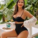 Avidlove Tummy Control Shapewear Women's High Waist Shaping Panties Girdle Slimming Thong Underwear S-3XL (Black)