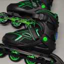 2PM SPORTS Torinx Green Boys Adjustable Inline Skates, Fun Beginner Roller Skates for Kids, Youth, Girls, Men and Women (Medium - Big Kid (1-4 US))