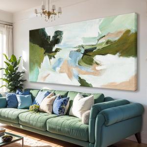 Suconvng Abstract Colorful Wall Art Painting Canvas Art Wall Decor 20x40 Inch For Living Room Decorations Art Office Decor Multicolor Canvas Artwork Pictures For Bedroom Kitchen