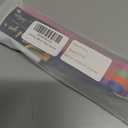 ADITYNA Cotton Dog Collar with AirTag Holder - Heavy-Duty Metal Buckle, Breathable, Easy Adjustable for Medium & Large Breeds - for Walking, Training (Bright Rainbow, Fits 15-21" Necks)