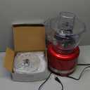 Homtone Food Processor 16 Cup, Vegetable Chopper Electric, Food Processors for Shredding, Slicing, Doughing and Chopping, 6 Blades 8 Functions for Home Use, 2 Speed & Pulse Speed, 600W, Red