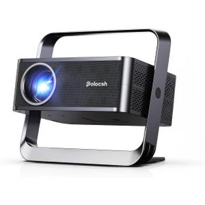 Polocsh 4K Smart Projector with WiFi and Bluetooth , 1080P Native Full HD Portable Mini Projector for Bedroom, Built-in Apps, 2s Auto Keystone , 270 Rotation for Home Outdoor Movies