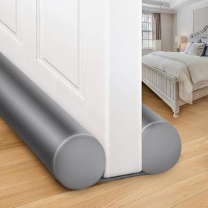 MAXTID Large Door Draft Blocker 30" Grey Bottom Door Draft Stoppers for Bottom Weather Stripping Shower Door Seal Strip Under Gap Filler Doors Sweep Interior Doors (Gray)