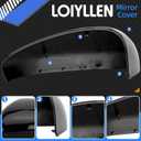 Driver Side Mirror Cover Replacement for Honda Accord 2018 2019 2020 2021 2022 - Left Side Mirror Covers, Rear View Mirror Cap Accessories Without Lamp, Black